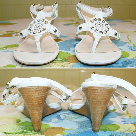 Coach Studded Wedge Sandals w/ Harness Strap - Picture 2 of 8